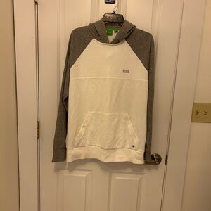 Boss White and Gray sweatshirt with hoodie